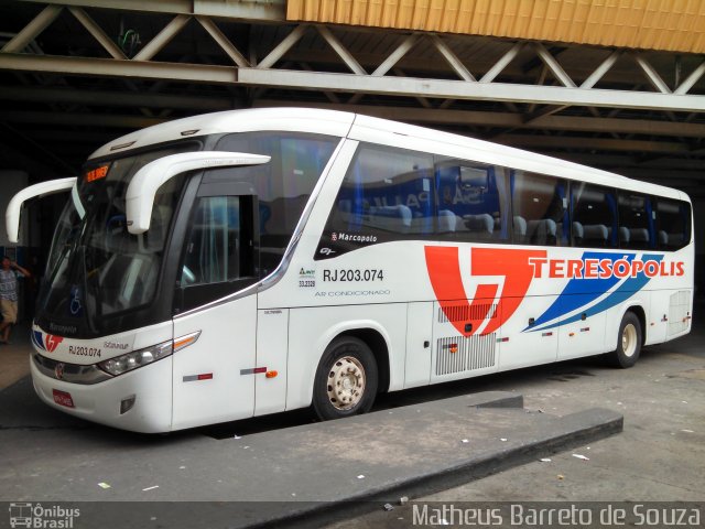 Viação Teresópolis RJ 203.074 na cidade de Rio de Janeiro, Rio de Janeiro, Brasil, por Matheus Barreto de Souza. Número da foto: #3032813.