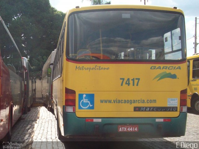 Viação Garcia 7417 na cidade de Maringá, Paraná, Brasil, por Diego Lopes. Número da foto: #3032760.