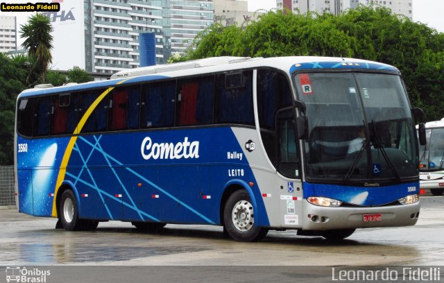 Viação Cometa 3560 na cidade de Curitiba, Paraná, Brasil, por Leonardo Fidelli. ID da foto: 3034026.