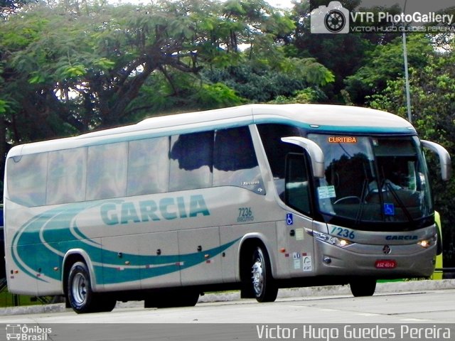 Viação Garcia 7236 na cidade de Maringá, Paraná, Brasil, por Victor Hugo Guedes Pereira. ID da foto: 3034883.