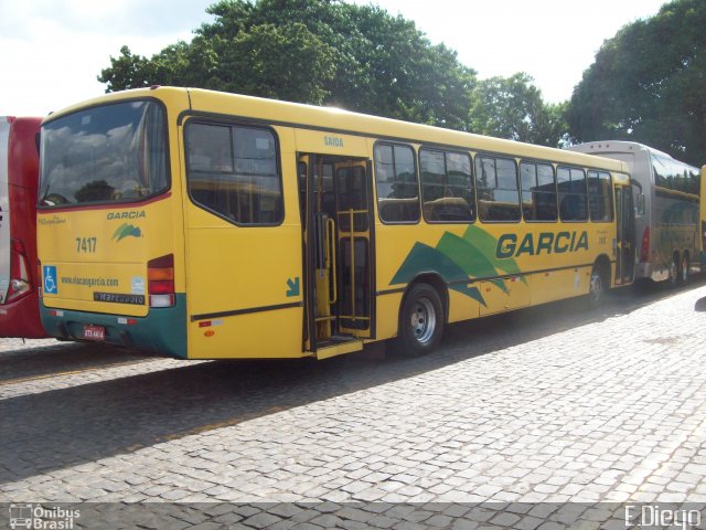 Viação Garcia 7417 na cidade de Maringá, Paraná, Brasil, por Diego Lopes. ID da foto: 3032756.