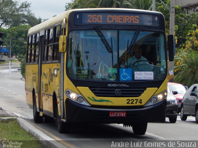 Viação Elite 2274 na cidade de Volta Redonda, Rio de Janeiro, Brasil, por André Luiz Gomes de Souza. Número da foto: #3037911.