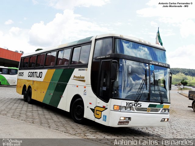 Empresa Gontijo de Transportes 11505 na cidade de João Monlevade, Minas Gerais, Brasil, por Antonio Carlos Fernandes. Número da foto: #3036220.