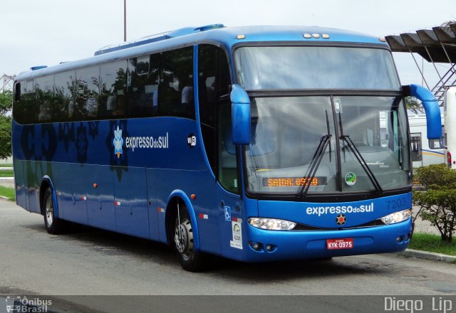 Expresso do Sul 7203 na cidade de Florianópolis, Santa Catarina, Brasil, por Diego Lip. Número da foto: #3037517.