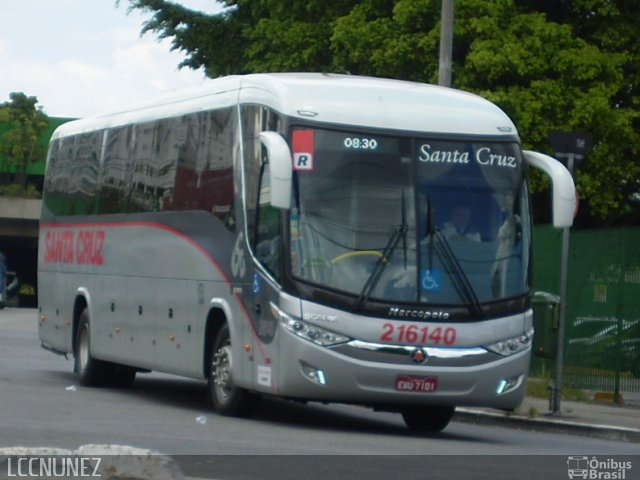 Viação Santa Cruz 216140 na cidade de São Paulo, São Paulo, Brasil, por Luis Nunez. Número da foto: #3037980.