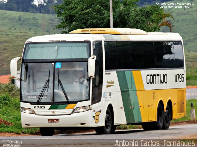 Empresa Gontijo de Transportes 11795 na cidade de João Monlevade, Minas Gerais, Brasil, por Antonio Carlos Fernandes. Número da foto: #3038789.