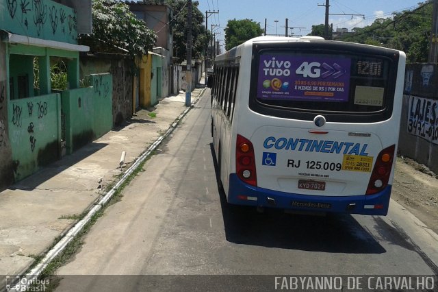 Empresa de Transportes Continental RJ 125.009 na cidade de Belford Roxo, Rio de Janeiro, Brasil, por Fabiano Magalhaes. Número da foto: #3040140.