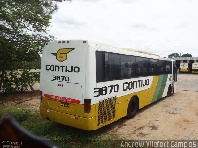 Empresa Gontijo de Transportes 3870 na cidade de Pirapora, Minas Gerais, Brasil, por Andrew Campos. ID da foto: 3040432.