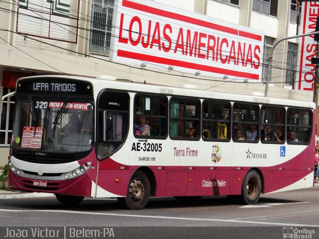 Transurb AE-32005 na cidade de Belém, Pará, Brasil, por João Victor. ID da foto: 3039917.