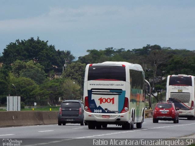 Auto Viação 1001 3008 na cidade de Lorena, São Paulo, Brasil, por Fabio Alcantara. ID da foto: 3043131.