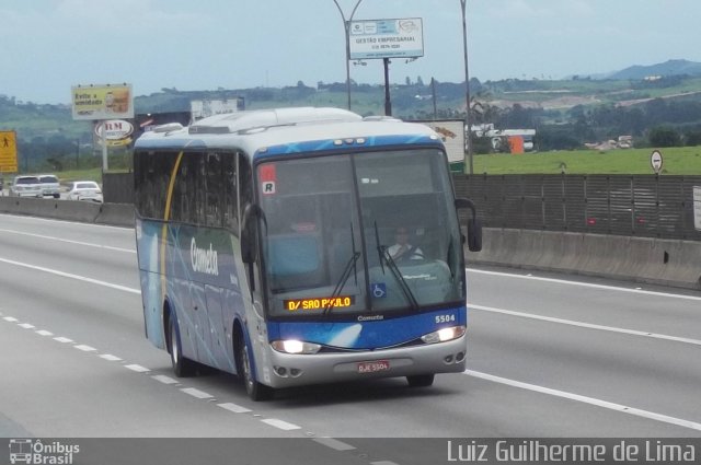 Viação Cometa 5504 na cidade de São José dos Campos, São Paulo, Brasil, por Luiz Guilherme de Lima. ID da foto: 3043670.