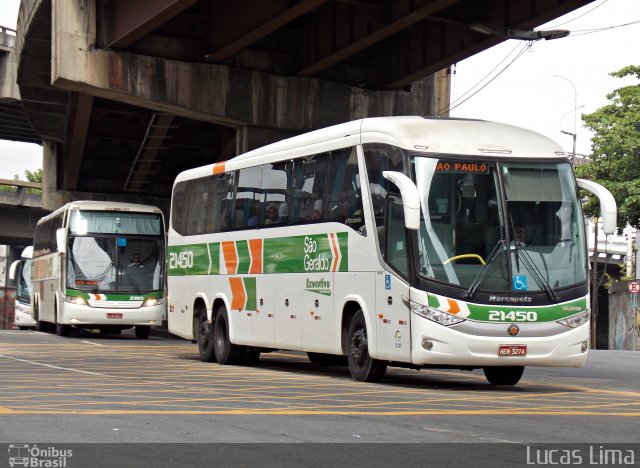 Cia. São Geraldo de Viação 21450 na cidade de Rio de Janeiro, Rio de Janeiro, Brasil, por Lucas Lima. ID da foto: 3044828.