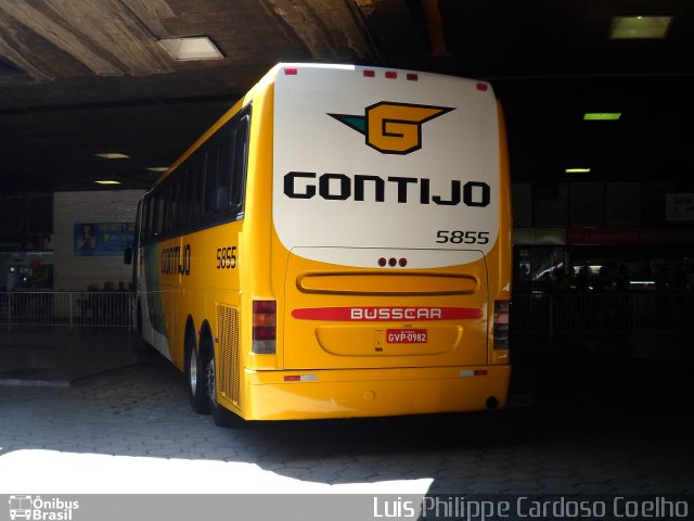 Empresa Gontijo de Transportes 5855 na cidade de Belo Horizonte, Minas Gerais, Brasil, por Luis Philippe Cardoso Coelho. ID da foto: 3045208.