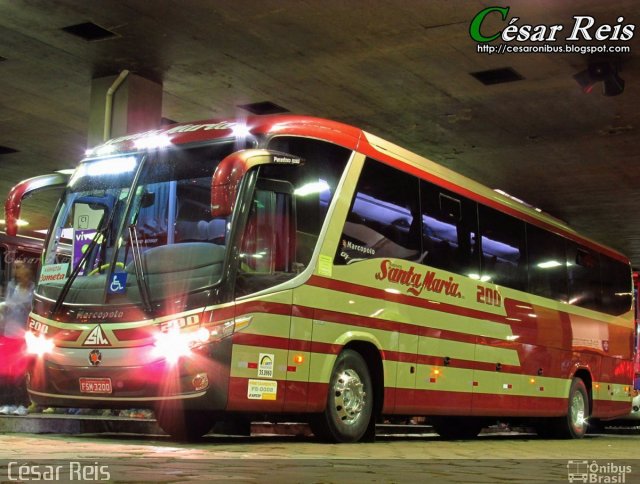 Santa Maria Fretamento e Turismo > Transportes Santa Maria(SP) 200 na cidade de Belo Horizonte, Minas Gerais, Brasil, por César Ônibus. Número da foto: #3045020.