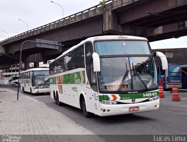 Cia. São Geraldo de Viação 14845 na cidade de Rio de Janeiro, Rio de Janeiro, Brasil, por Lucas Lima. ID da foto: 3044953.