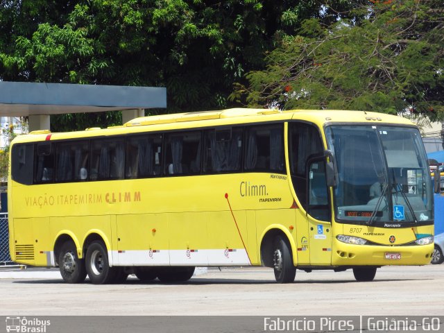 Viação Itapemirim 8707 na cidade de Goiânia, Goiás, Brasil, por Fabrício  Francisco Pires. ID da foto: 3676769.