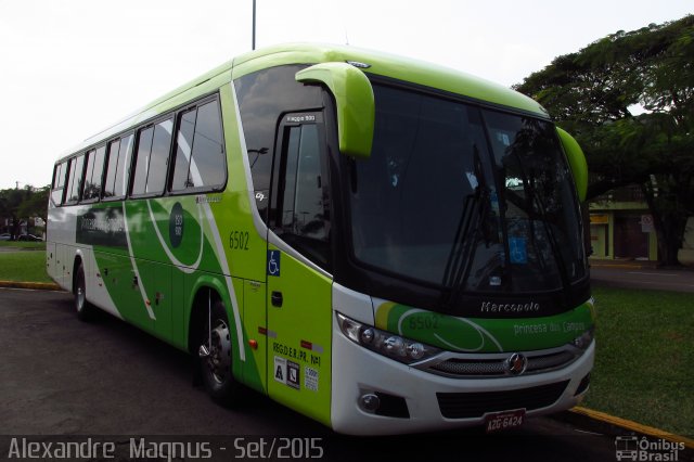 Expresso Princesa dos Campos 6502 na cidade de Toledo, Paraná, Brasil, por Alexandre  Magnus. ID da foto: 3676114.