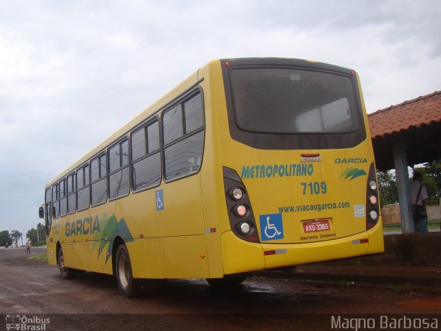 Viação Garcia 7109 na cidade de Rolândia, Paraná, Brasil, por Magno dos Santos Barbosa. Número da foto: #3675247.