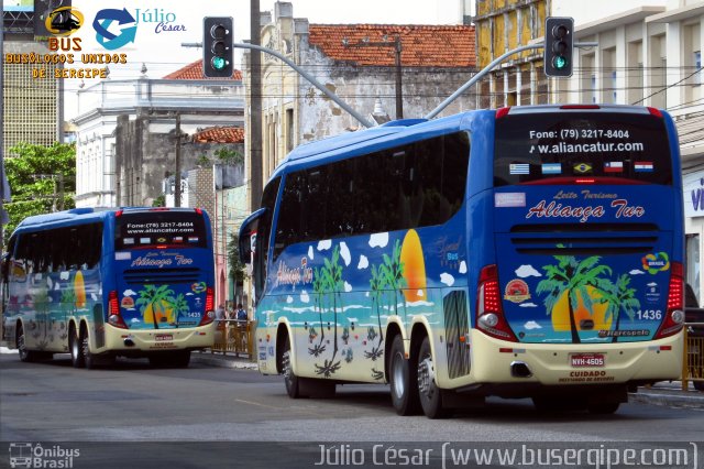 Aliança Tur Transporte de Passageiros e Turismo 1436 na cidade de Aracaju, Sergipe, Brasil, por Julio Cesar  Barbosa Martins. Número da foto: #3676821.