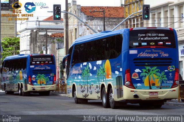 Aliança Tur Transporte de Passageiros e Turismo 1436 na cidade de Aracaju, Sergipe, Brasil, por Julio Cesar  Barbosa Martins. ID da foto: 3676821.