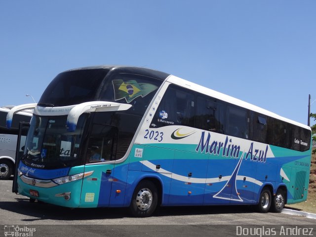 Marlim Azul Turismo 2023 na cidade de Trindade, Goiás, Brasil, por Douglas Andrez. Número da foto: #3675226.