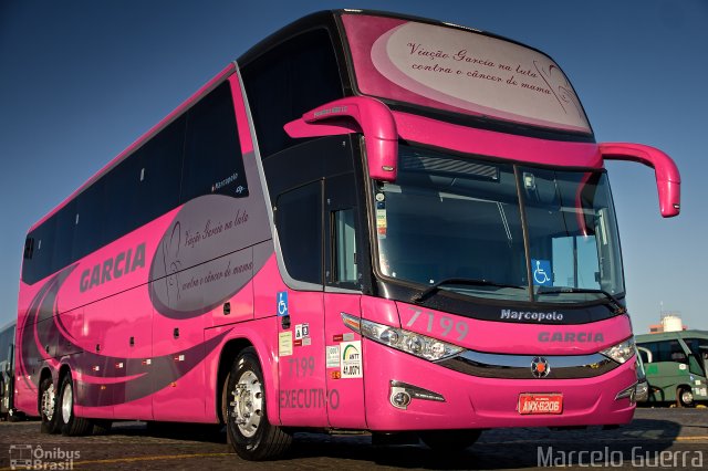 Viação Garcia 7199 na cidade de Londrina, Paraná, Brasil, por Marcelo Guerra. Número da foto: #3694522.