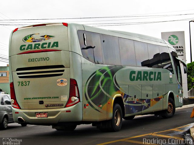 Viação Garcia 7837 na cidade de Londrina, Paraná, Brasil, por Rodrigo Coimbra. ID da foto: 3696394.