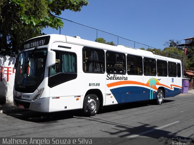 Auto Viação Salineira RJ 111.018 na cidade de Armação dos Búzios, Rio de Janeiro, Brasil, por Matheus Ângelo Souza e Silva. Número da foto: #3696003.