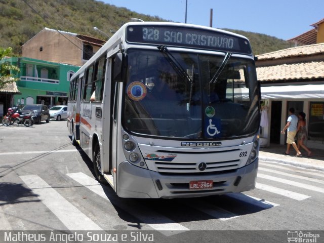 Auto Viação Salineira 692 na cidade de Armação dos Búzios, Rio de Janeiro, Brasil, por Matheus Ângelo Souza e Silva. Número da foto: #3696011.