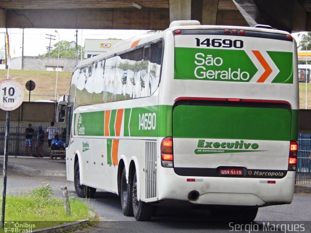 Cia. São Geraldo de Viação 14690 na cidade de Aracaju, Sergipe, Brasil, por Sergio Marques . ID da foto: 3699027.