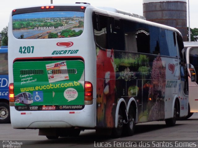 Eucatur - Empresa União Cascavel de Transportes e Turismo 4207 na cidade de Goiânia, Goiás, Brasil, por Lucas Ferreira dos Santos Gomes. ID da foto: 3700257.