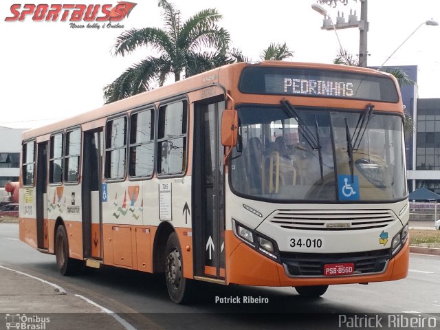 Taguatur - Taguatinga Transporte e Turismo 34-010 na cidade de São Luís, Maranhão, Brasil, por Patrick Ribeiro. Número da foto: #3699523.