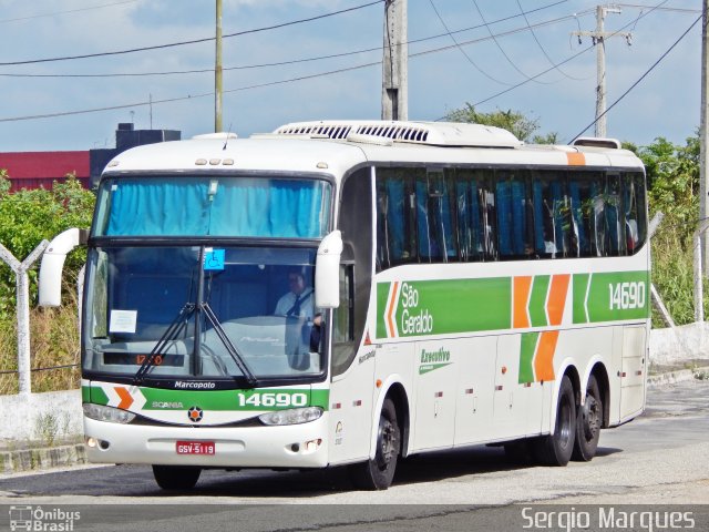 Cia. São Geraldo de Viação 14690 na cidade de Aracaju, Sergipe, Brasil, por Sergio Marques . ID da foto: 3699012.