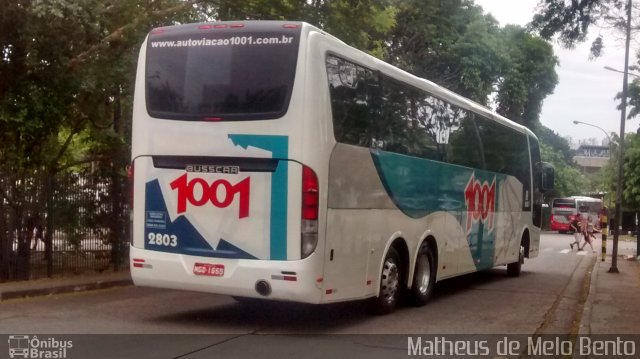 Auto Viação 1001 2803 na cidade de São Paulo, São Paulo, Brasil, por Matheus de Melo Bento. ID da foto: 3700213.