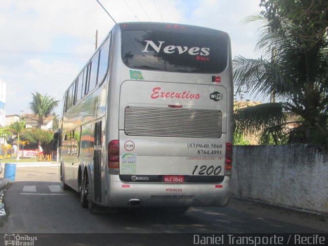 Neves Bus Turismo 1200 na cidade de Parnamirim, Rio Grande do Norte, Brasil, por Daniel  Julio. ID da foto: 3698262.