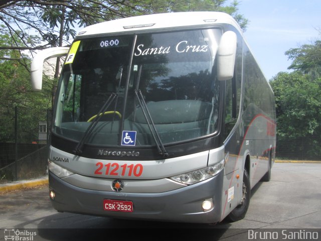 Viação Santa Cruz 212110 na cidade de São Paulo, São Paulo, Brasil, por Bruno Santino. Número da foto: #3700002.