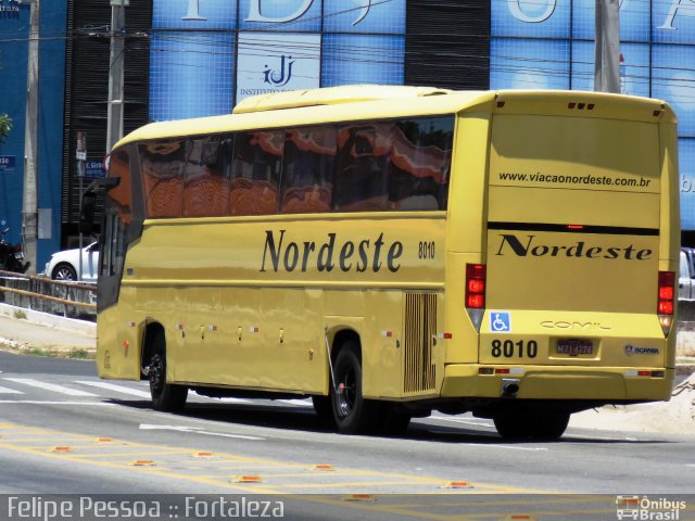 Viação Nordeste 8010 na cidade de Fortaleza, Ceará, Brasil, por Felipe Pessoa de Albuquerque. Número da foto: #3701775.