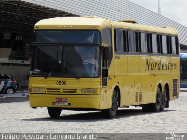 Viação Nordeste 0500 na cidade de Campina Grande, Paraíba, Brasil, por Felipe Pessoa de Albuquerque. Número da foto: #3701784.