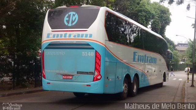 Emtram 5140 na cidade de São Paulo, São Paulo, Brasil, por Matheus de Melo Bento. Número da foto: #3704121.