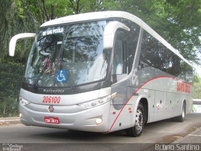 Viação Santa Cruz 206100 na cidade de São Paulo, São Paulo, Brasil, por Bruno Santino. Número da foto: #3703086.