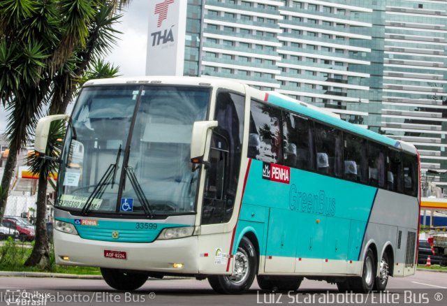 Empresa de Ônibus Nossa Senhora da Penha 33599 na cidade de Curitiba, Paraná, Brasil, por Luiz Scarabotto . Número da foto: #3703914.