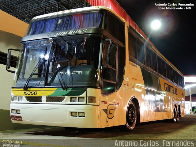 Empresa Gontijo de Transportes 15350 na cidade de João Monlevade, Minas Gerais, Brasil, por Antonio Carlos Fernandes. Número da foto: #3702975.