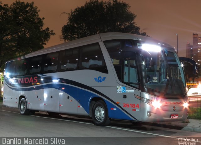 Reunidas Transportes Coletivos 35184 na cidade de Curitiba, Paraná, Brasil, por Danilo Marcelo Silva. Número da foto: #3705460.