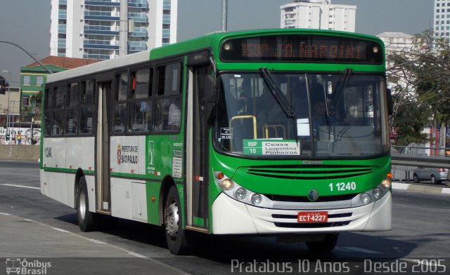 Viação Santa Brígida 1 1240 na cidade de São Paulo, São Paulo, Brasil, por Cristiano Soares da Silva. ID da foto: 3705974.