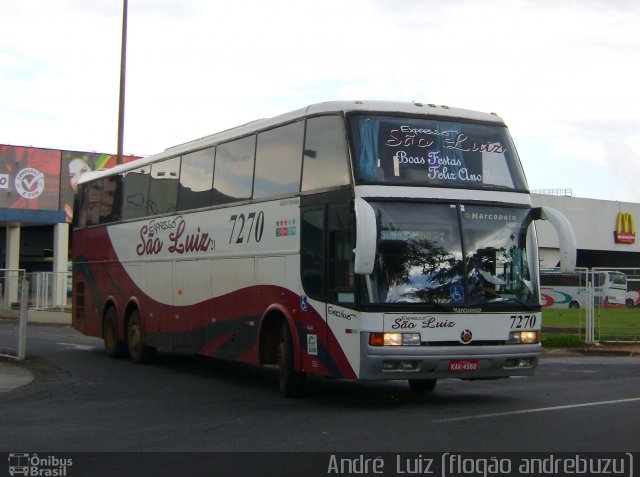 Expresso São Luiz 7270 na cidade de Goiânia, Goiás, Brasil, por André  Luiz. Número da foto: #3708796.