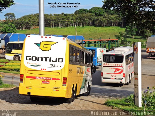 Empresa Gontijo de Transportes 15335 na cidade de João Monlevade, Minas Gerais, Brasil, por Antonio Carlos Fernandes. ID da foto: 3707486.