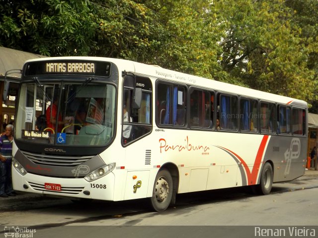Paraibuna Transportes 15008 na cidade de Juiz de Fora, Minas Gerais, Brasil, por Renan Vieira. Número da foto: #3707314.