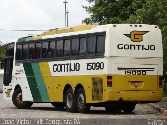 Empresa Gontijo de Transportes 15090 na cidade de Vitória da Conquista, Bahia, Brasil, por João Victor. ID da foto: 3710169.