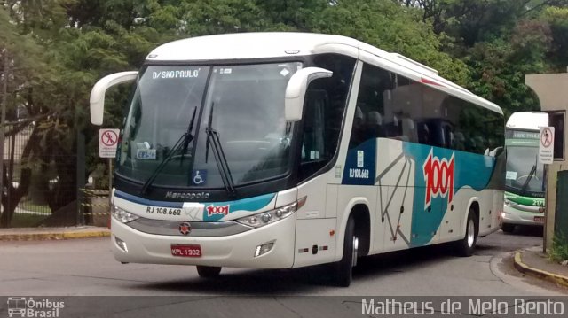 Auto Viação 1001 RJ 108.662 na cidade de São Paulo, São Paulo, Brasil, por Matheus de Melo Bento. ID da foto: 3709741.