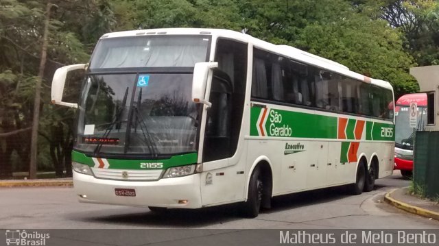 Cia. São Geraldo de Viação 21155 na cidade de São Paulo, São Paulo, Brasil, por Matheus de Melo Bento. Número da foto: #3709787.
